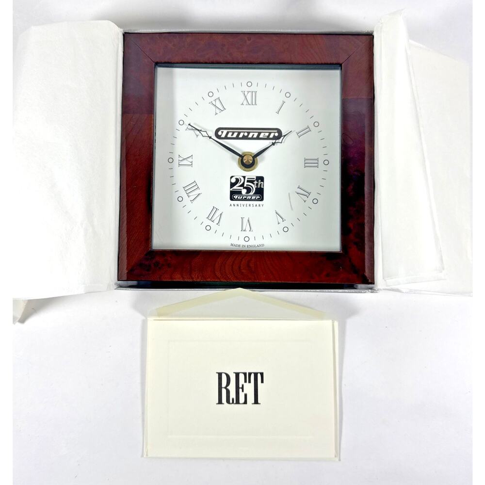 Turner Broadcasting 25th Anniversary Shelf Clock Quartz Made in England